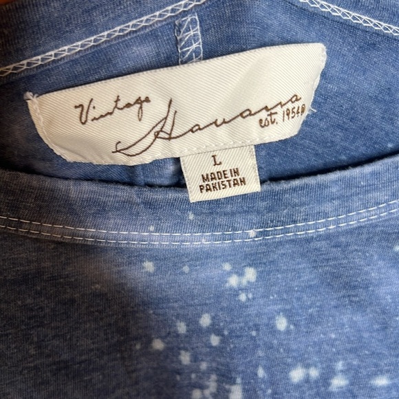 Vintage Havana Tie Dye Bishop Sleeve Drawstring Cinch Popover Lounge Top - Picture 11 of 14